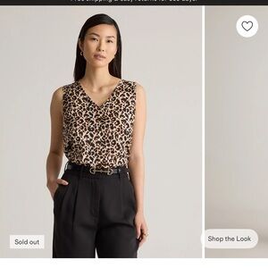 Quince Leopard Print washable silk Tank Top